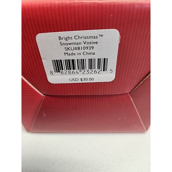 LENOX 4" Bright Christmas Snowman Votive Light Candle Holder HG8 - Picture 7 of 8